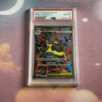 PSA 10 Mega Lucario Ex 158, Pokemon Single Mega Evolution, Gem Mint