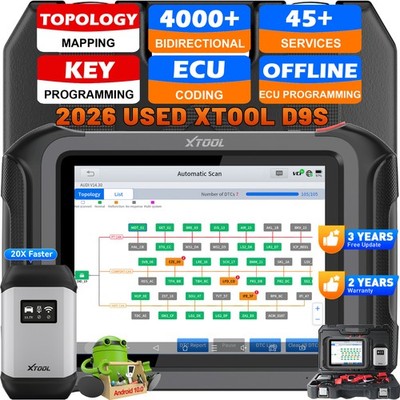 2026 USED XTOOL D9S Auto Full Diagnostic Scanner ECU Offline Programming Coding