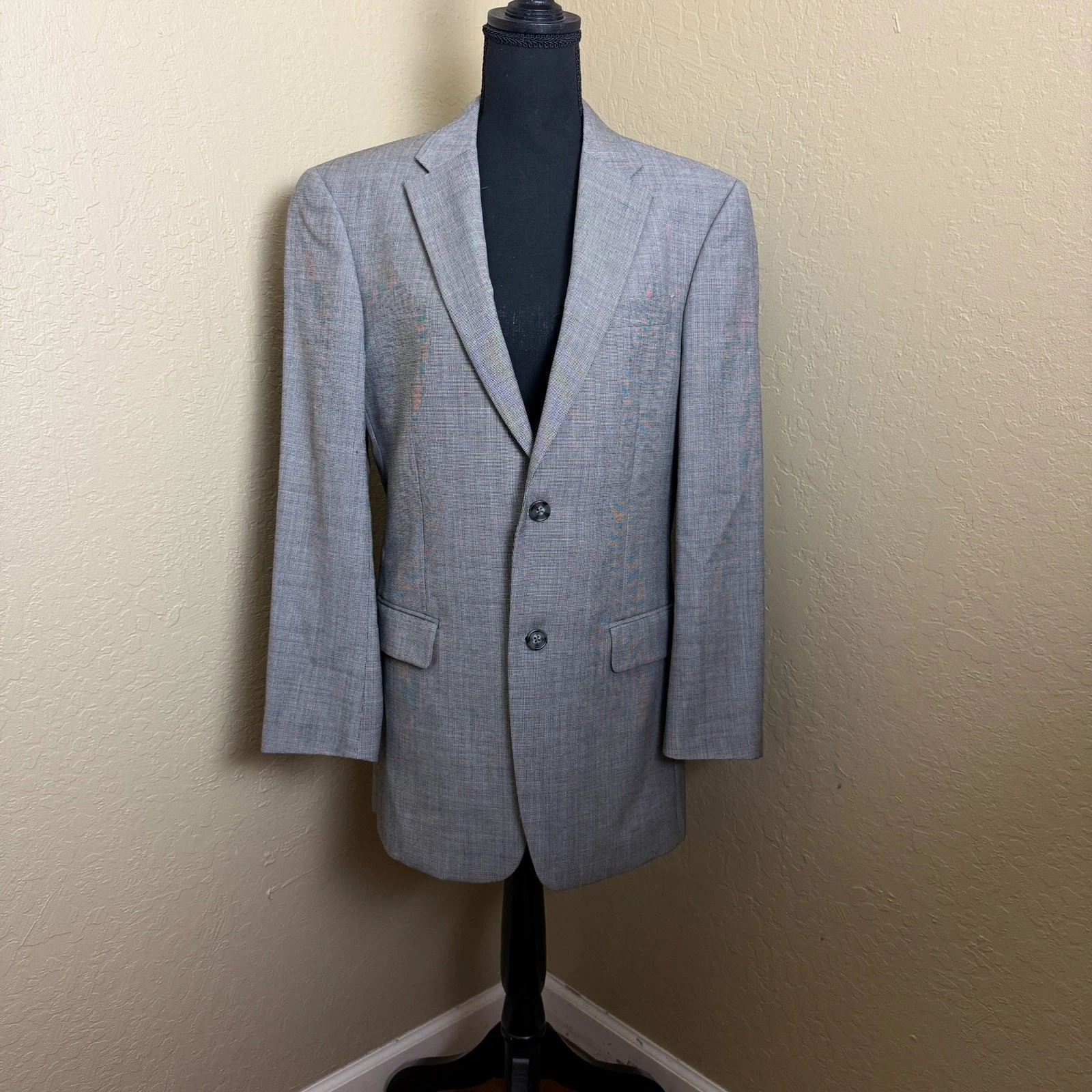 Tommy Hilfiger Sport Coat Blazer Gray Microcheck R38 Wool Blend Mens
Opens in a new window or tab