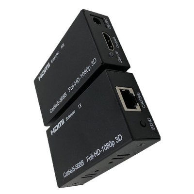 60M Extender RJ45 HDMI Network Extender 1080P Transmitter Receiver Extension Hub