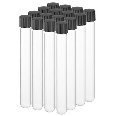15ml Test Tubes with Caps, 16pcs Glass Test Tubes Clear Test Tube, 15mmx150mm