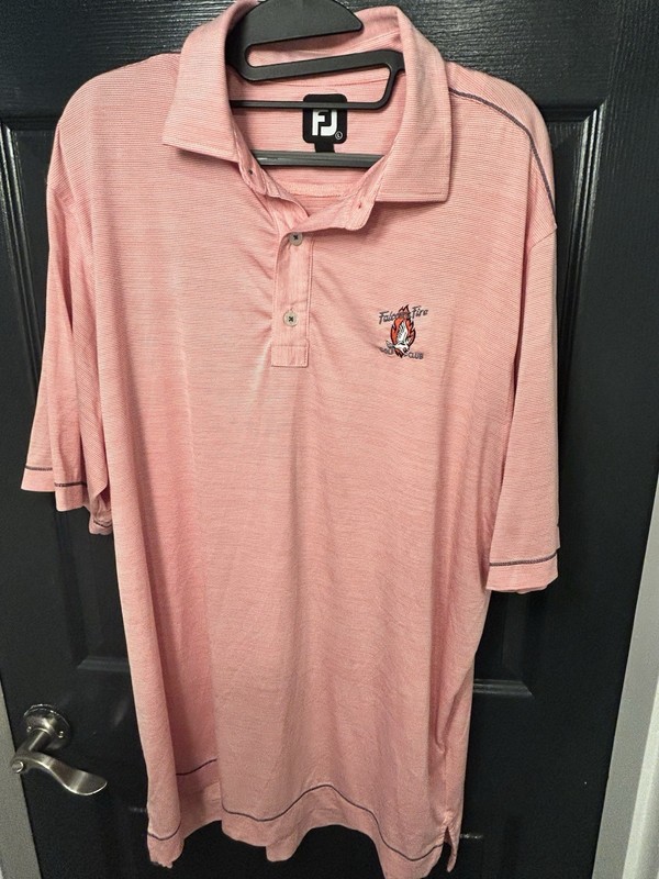 Foot Joy Falcon’s Fire Golf Club Polo Shirt, Short Sleeve, Large