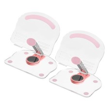 2 PCS Acrylic Tablet Stand, Acrylic Tablet Holder Adjustable Foldable, Pink