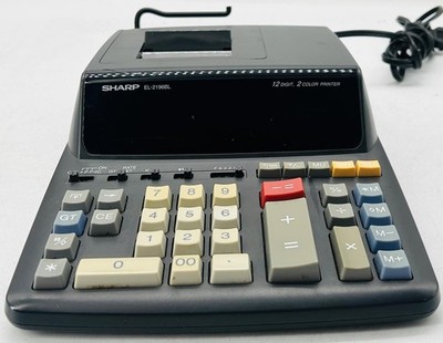 SHARP EL-2196BL 12-DIGIT 2-COLOR ELECTRONIC CALCULATOR