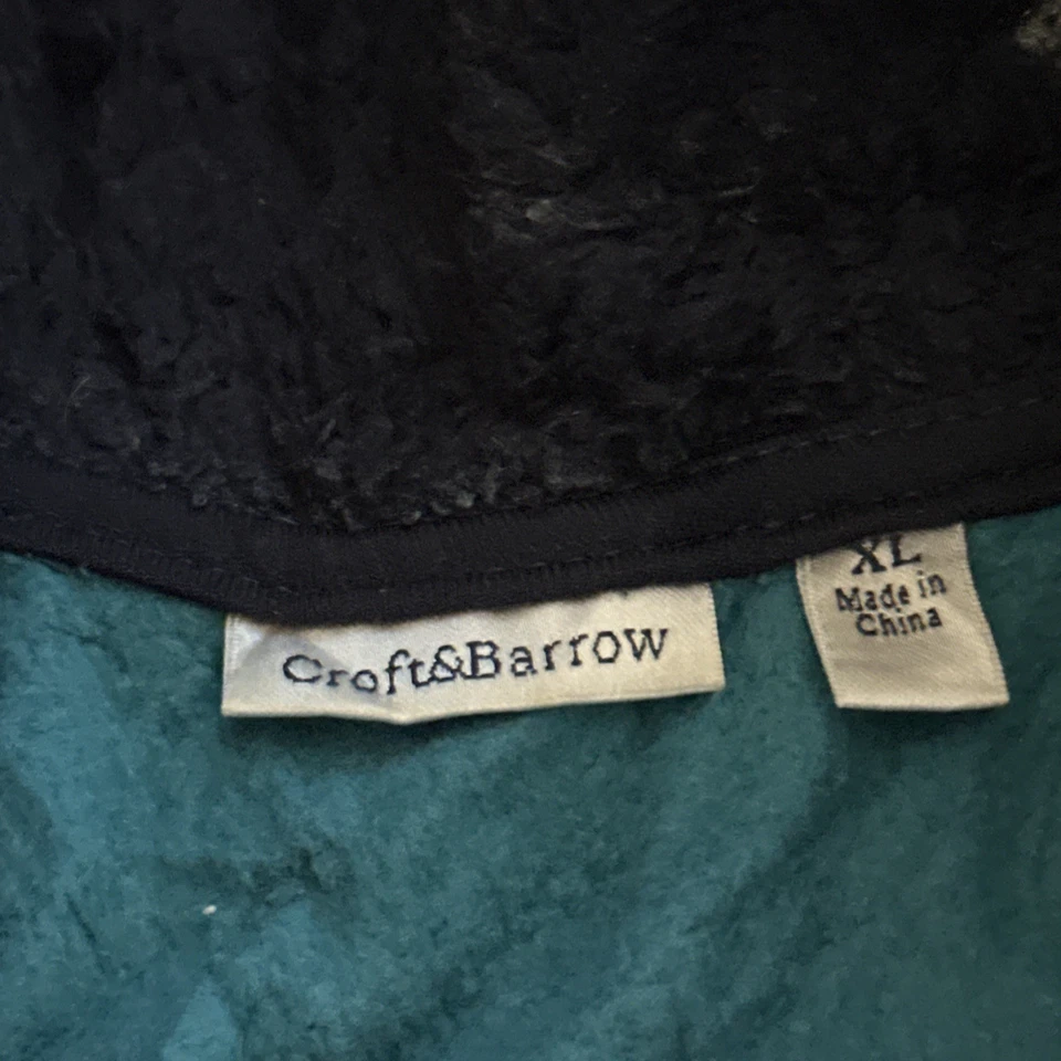 Women's Croft & Barrow blue gilet Zipper Front Fleece Vest Size X Large VGC - Image 2 of 4