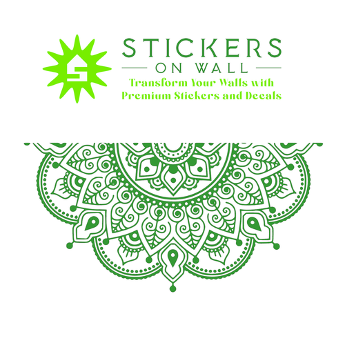 Large Boho Half Mandala Wall Sticker Bedroom Above Bed Vinyl Wall Decal - Picture 20 of 24