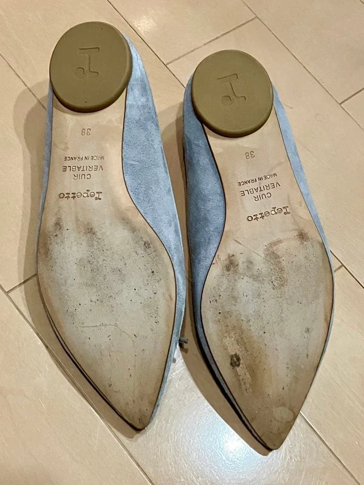 Repetto MUVEIL Gato Pisos Gamuza Gris EU38/US8 Linda Suela Usada Auténtica Popular de JP Foto 4 de 4