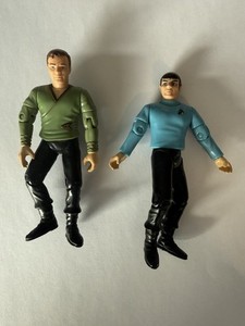 Lot Of 2 Star Trek Action Figures Kirk & Spock TOS 1990’s
