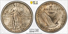 1917 D Quarter Dollars Standing Liberty Quarter PCGS AU-58 FH Type 1