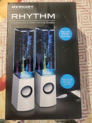 Merkury Innovations Rhythm Universal LED Water Dancing Speaker USB 3.5mm