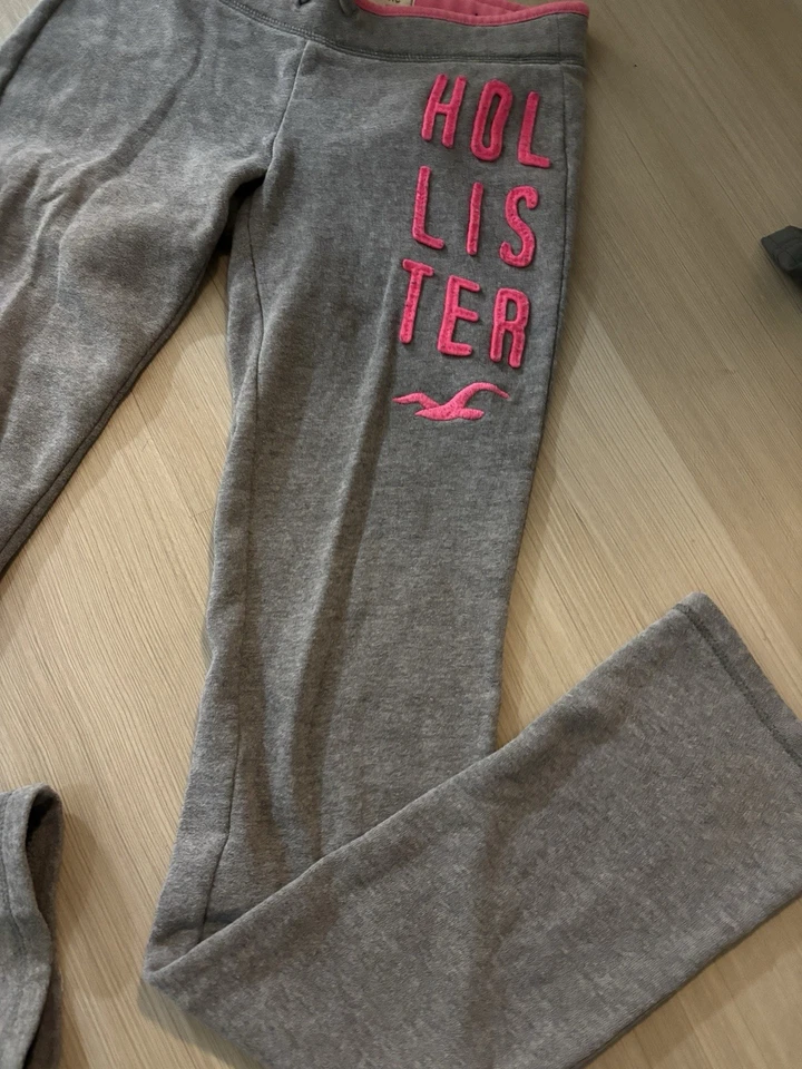 Hollister Gris Rosa Leggings Para Mujer Xs Tiro Bajo Y2K Lindas Costuras Foto 2 de 3