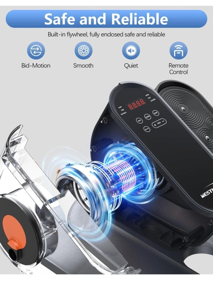 HJDFGSS Under Desk Elliptical Machine, Electric Ellipse Leg Exerciser Dark Gray  - Image 2 of 4