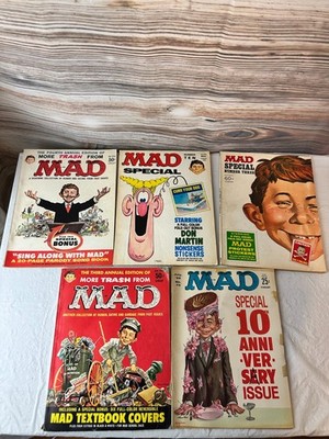 Vintage Mixed Lot of 5 Mad Specials and Annual Editions Magazines Paperback