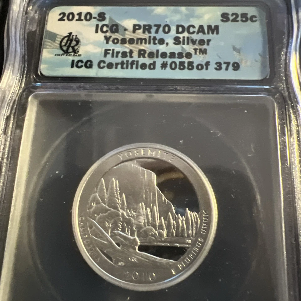 2010-S 5 Coin National Parks ATB Quarters Silver Proof Set ICG PR70 DCAM. - Image 4 of 4