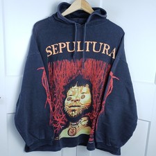 Vintage Band 1993 Sepultura Roots Blue Grape Hoodie