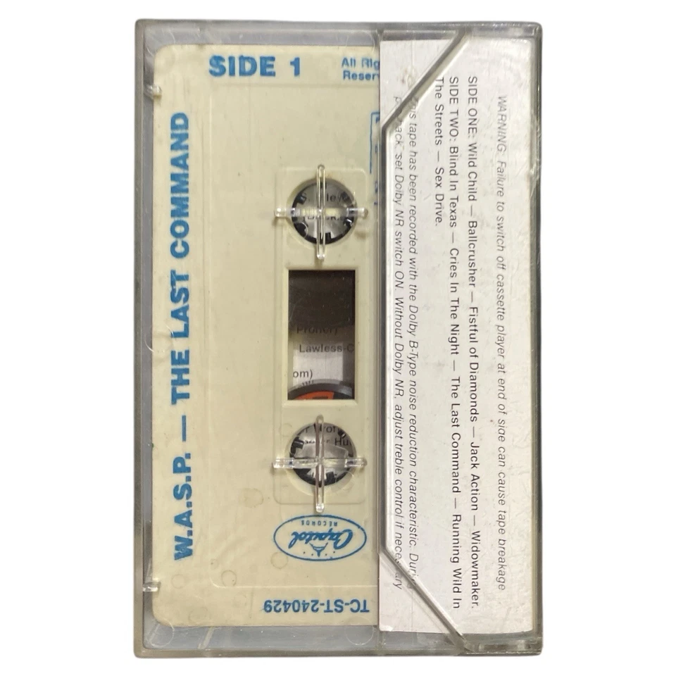 W.A.S.P. Кассетная лента The Last Command 1985 First AU Pressing TC-ST-240429 редкая - Изображение 2 из 4