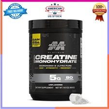 Creatine Monohydrate Powder Micronized Unflavored for Muscle Strength 80 Serving