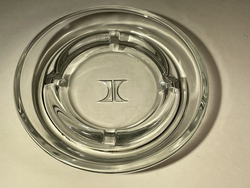 Hilton Hotel schwerer Glas Aschenbecher - 5" Durchmesser mit Hilton Logo Vintage - Bild 4 von 24