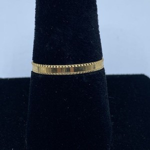 Milor 18k Gold Grooved 2.5mm Band Size 9.5 Ring 1.1g