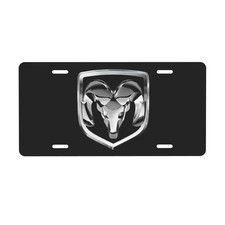 Dodge 12 X 6 In License Plate Stamped Metal Tag For Car Truck Black Dodge 12 X 6 In License Plate Stamped Metal Tag For Car Truck Black