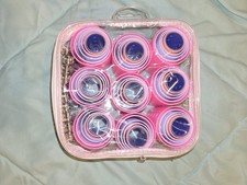 Assortment Of Different Size Color Volume Hair Rollers With Clips Brand New