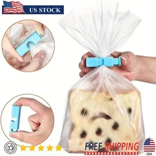 2PC Multicolor Plastic Food Bag Clips Airtight Seal for Bread Snack Storage