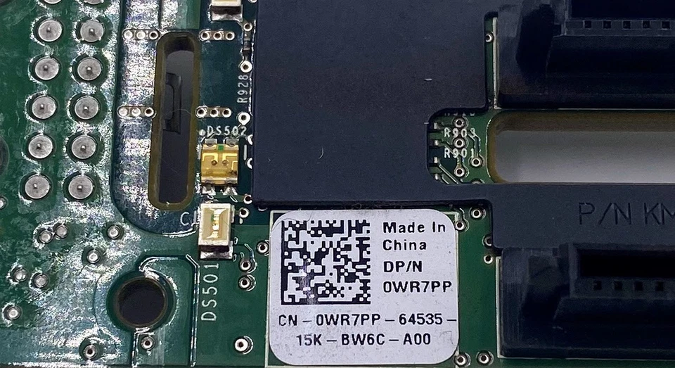 Dell PowerEdge 1x6 SAS/SATA 2.5" Backplane Board WR7PP - Image 3 of 3