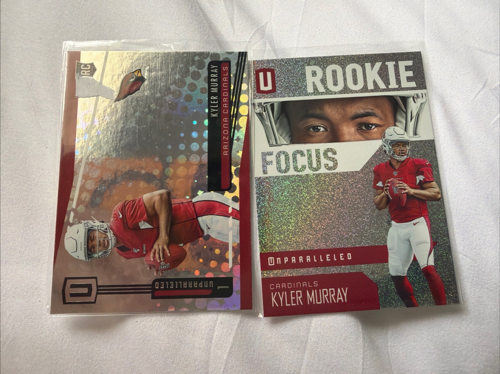 2019 Panini Unparalleled #201 Kyler Murray + Rookie Focus Rookie Rc