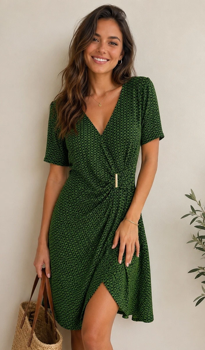 michael kors green wrap dress Dresses for Women for sale Maxi dress