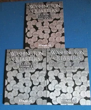 Set of 3 NEW HE Harris Washington Quarters Coin Folders 1999-2009 2580 2581 2640