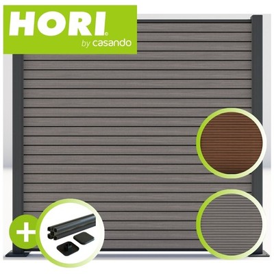 Sichtschutzzaun WPC Komplettset Rhombus Stecksystem Komplettbausatz Gartenzaun