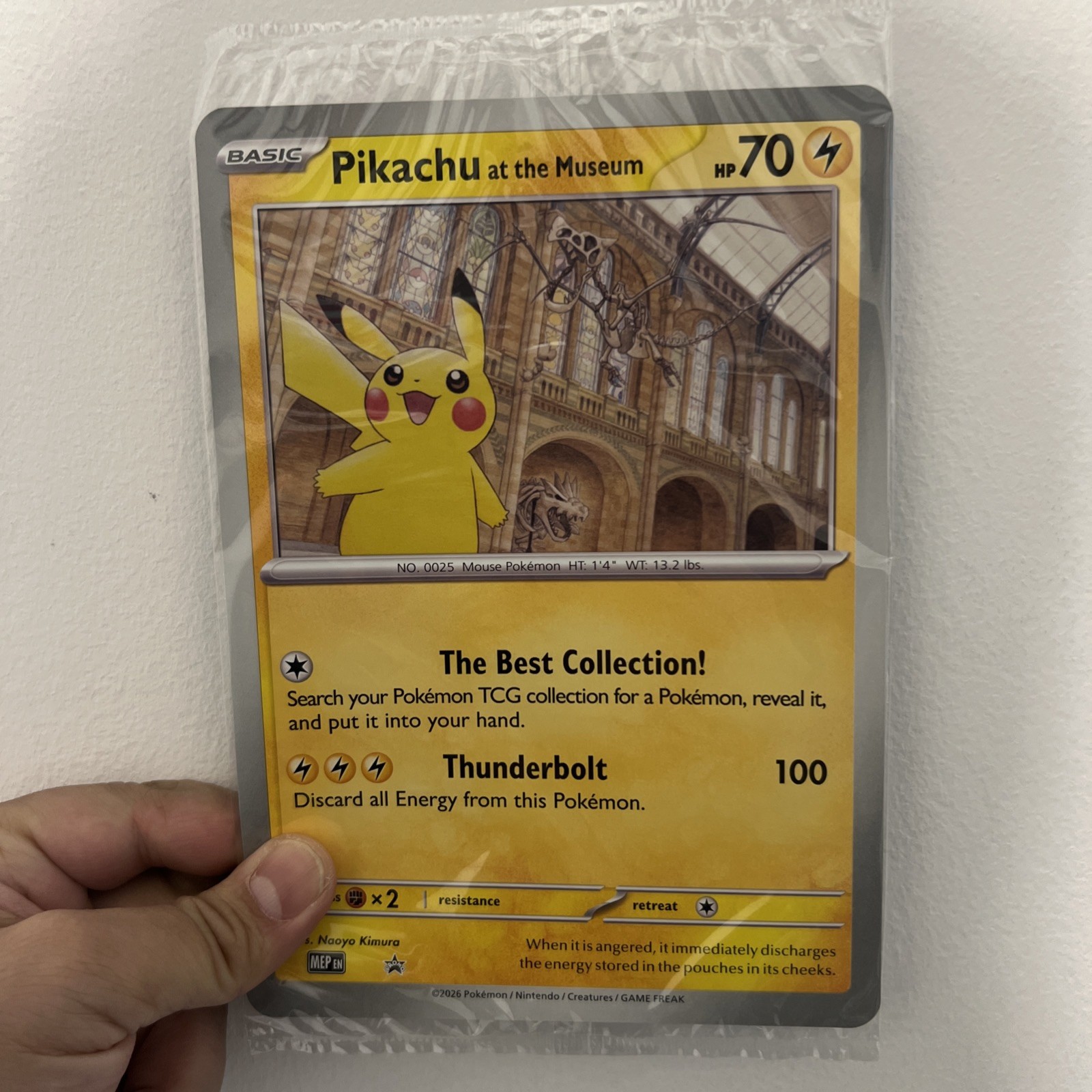 Pikachu at the Museum Promo Oversized Pokémon TCG Card (Sealed) - UK