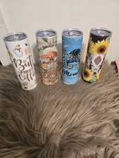 20oz Skinny Tumblers Sublimation Lot of 4 Slightly Flawed