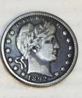 1892-O  US SILVER BARBER  QUARTER COIN VERY NICE! safe deposit find!