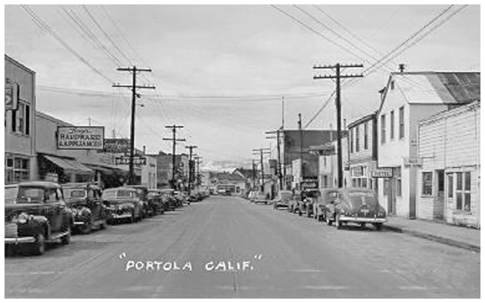 Portola, California Street Scene Stores Cars Reprint Postcard 10327 eBay