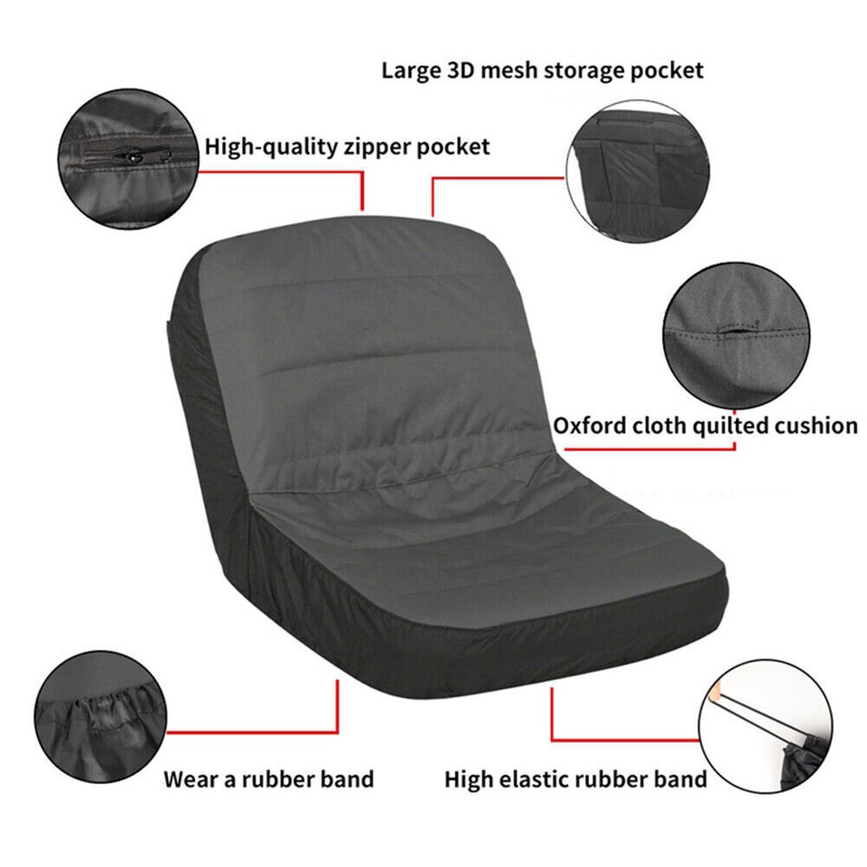 Universal Lawn Mower Seats Cover Tractor Seats Cover with Convenient
