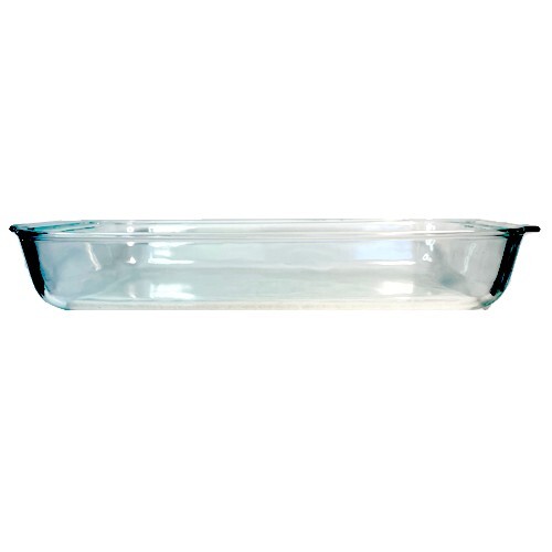 Pyrex Basics (2 Pack) 3 Quart Glass Oblong Baking Dish, Clear 8.9 In X 13.2 In - Picture 2 of 3