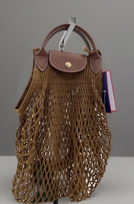 【関税&送料込】Longchamp Borsa Le Pliage Filet Le Pliage Filet L Mesh bag Ecru - Canvas | Longchamp US