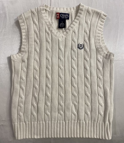 Chaps Sweater Vest Classic V-Neck 