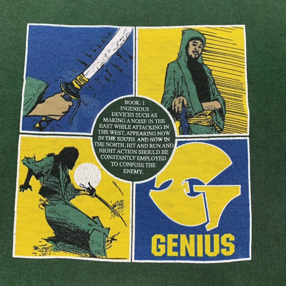 GZA Wu Tang Vintage T Shirt Karate Rap Wu Wear 90s Art Photo NYC Gangsta Music - Image 2 of 4