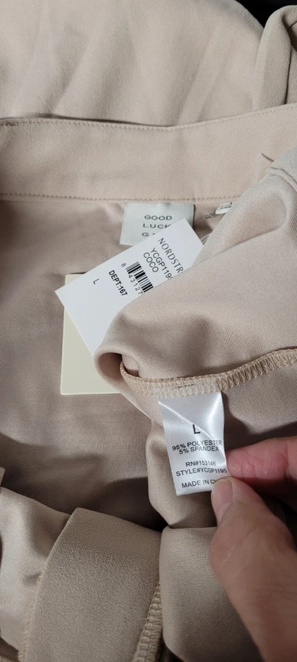 Pantalones para mujer Saint Tropez West S 10 elegantes rectos melocotón plisados y bolsillos Foto 3 de 4