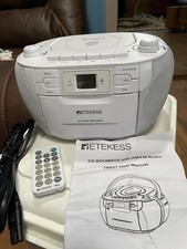 Retekess TR621 CD and Cassette Player Combo Portable Boombox AM FM Radio MP3