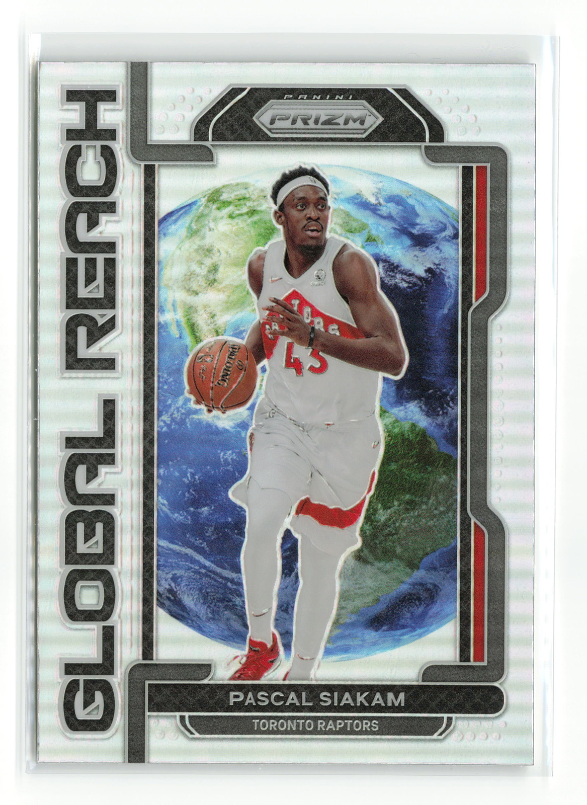 PASCAL SIAKAM #7 2021-22 PANINI PRIZM RAPTORS Silver Global Reach