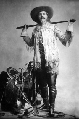 1870 Schausteller BUFFALO BILL CODY 4x6 Foto Vintage Druck Portrait