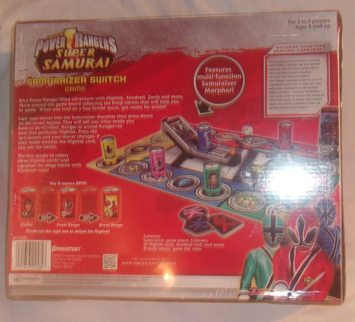 POWER RANGERS SUPER SAMURAI SAMURAIZER SWITCH GAME BY PRESSMAN NEW