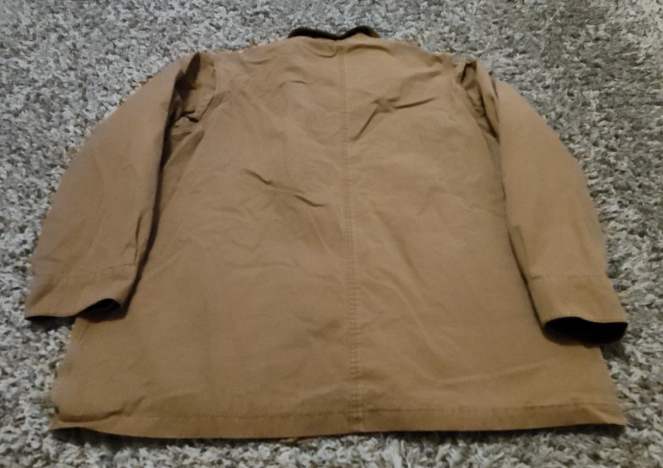Abrigo Chaqueta Orvis Barn Chore Para Hombre XL Beige Franela Forrado Pana Cuello Algodón Foto 2 de 4