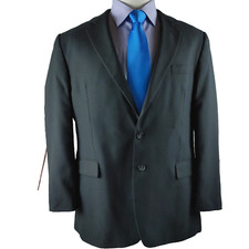 Croft  Barrow 44R 2 Button Charcoal Birdseye Suit Blazer