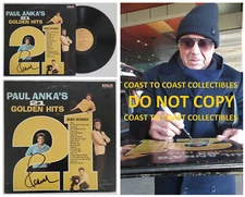 Paul Anka signed 21 Golden Hits album vinyl record COA exact proof autographed