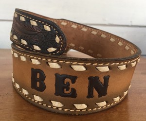 custom western belts with initials