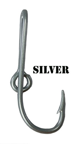 Eagle Claw Silver Fish Hook Hat Pin 